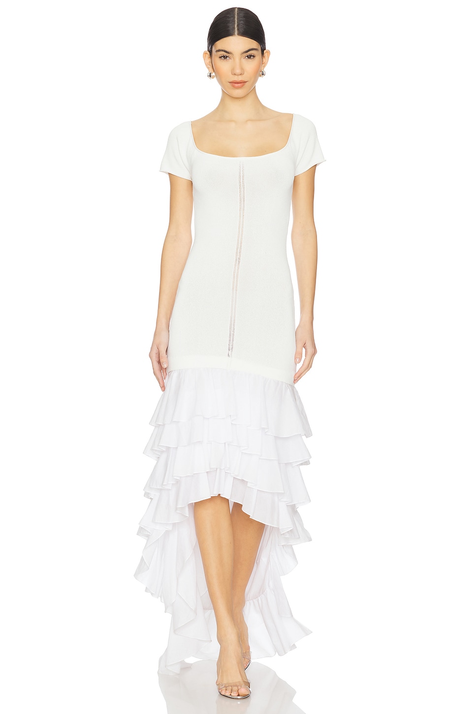 Alejandra Alonso Rojas Knit Ruffle Dress