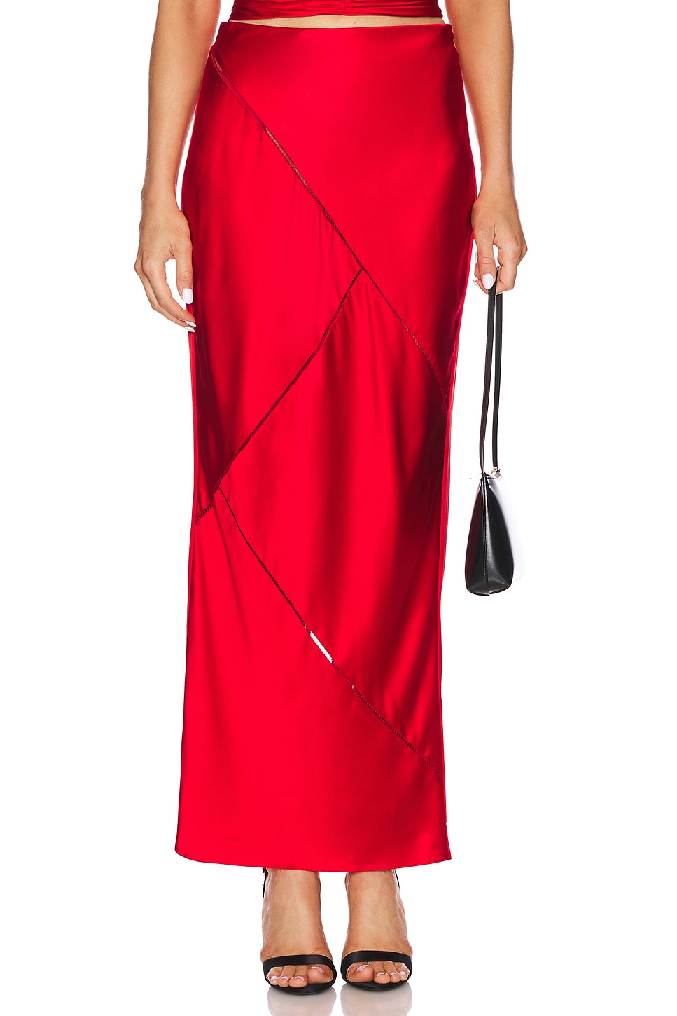 Alejandra Alonso Rojas Bias Skirt With Ladder Trim