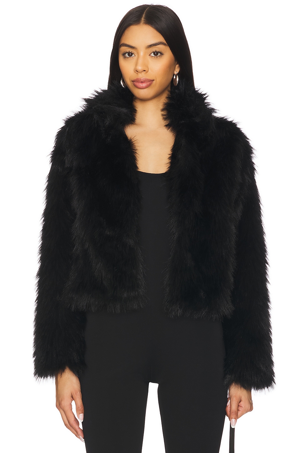Adrienne Landau Faux Fur Easy Fit Jacket
