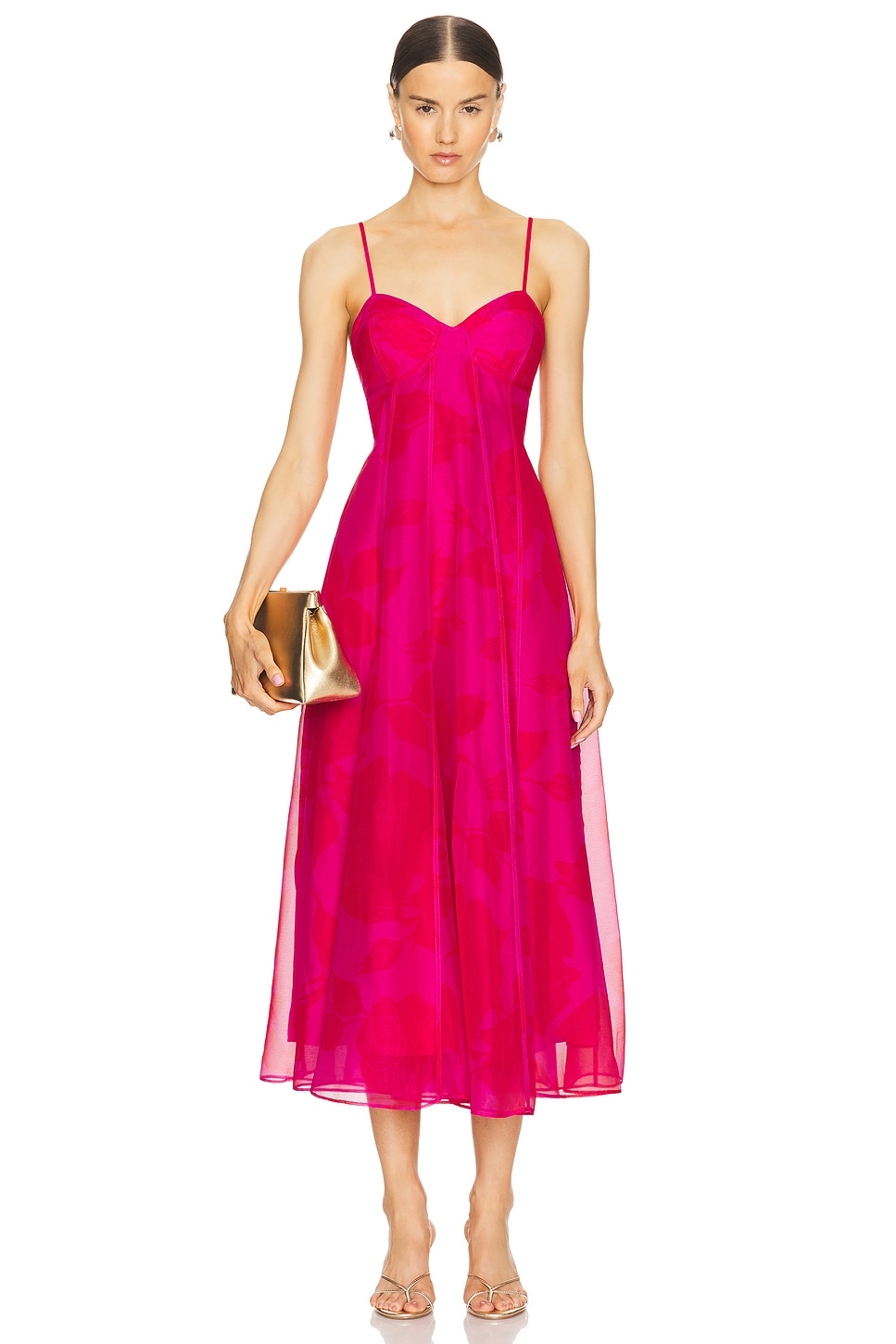 Aje Sway Panelled Midi Dress