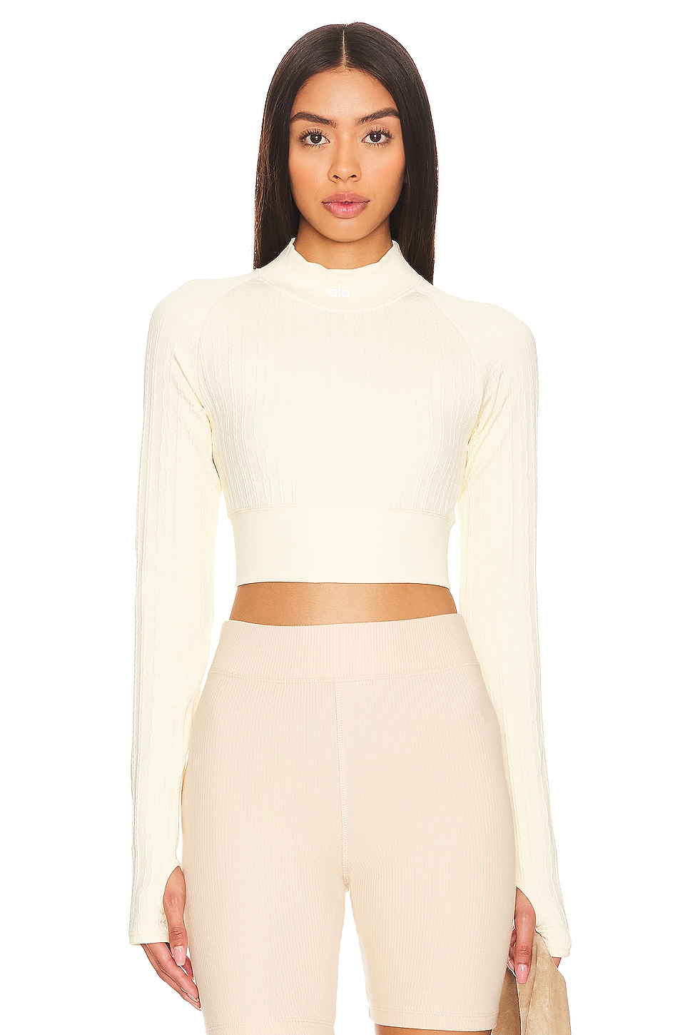 alo Seamless Cable Knit Top