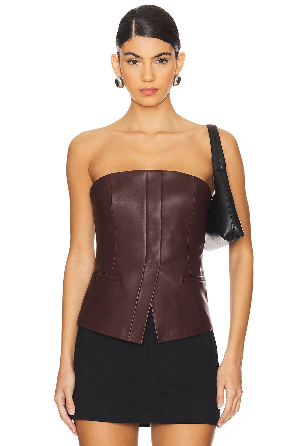 A.L.C. Renee Leather Top