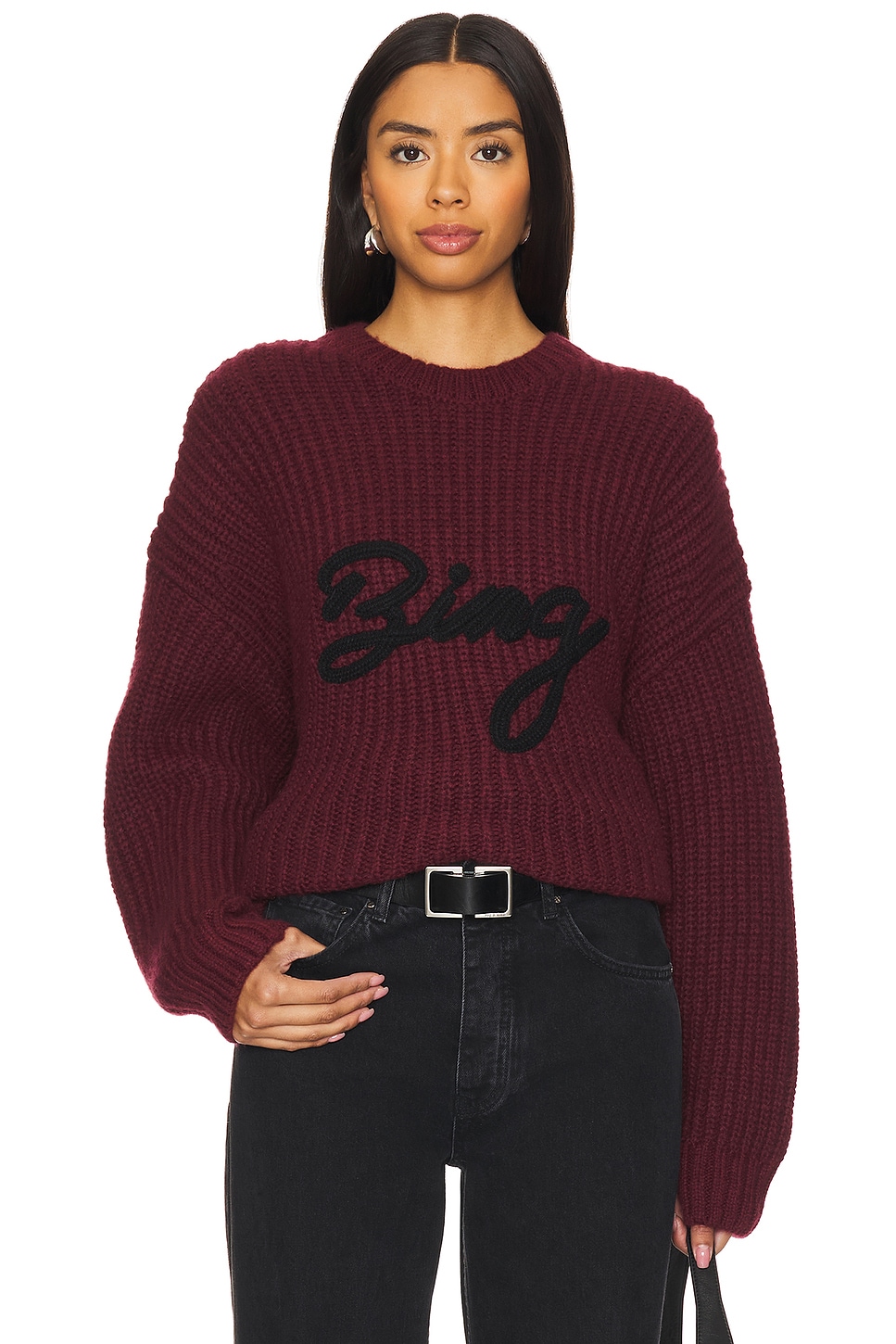 ANINE BING Sydney Crew Sweater Signature