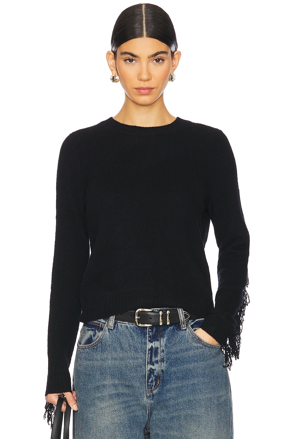 Autumn Cashmere Fringed Crew