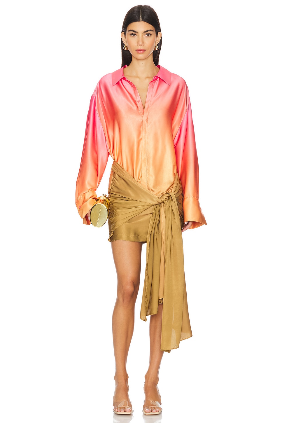 Bardot x REVOLVE Malira Ombre Shirt Dress