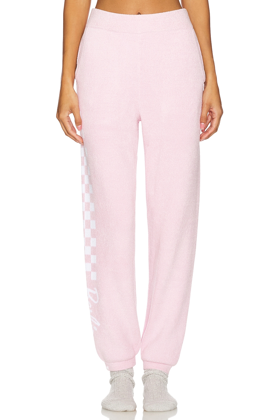 Barefoot Dreams CozyChic Ultra Light Barbie Checkered Jogger