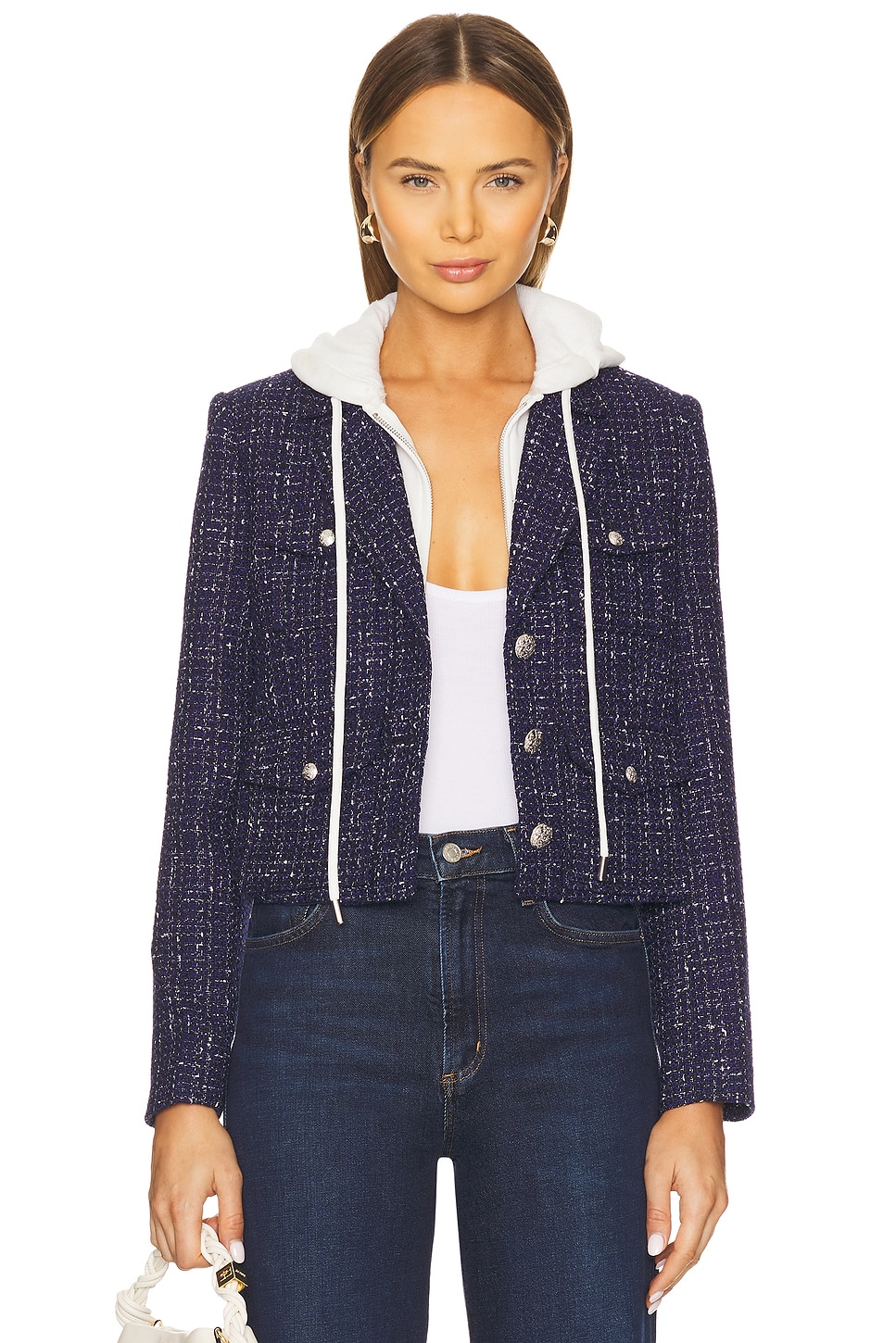 Central Park West Crop Tweed Dickie Blazer