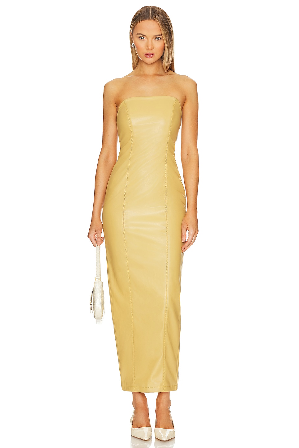 Camila Coelho Bruna Faux Leather Maxi Dress
