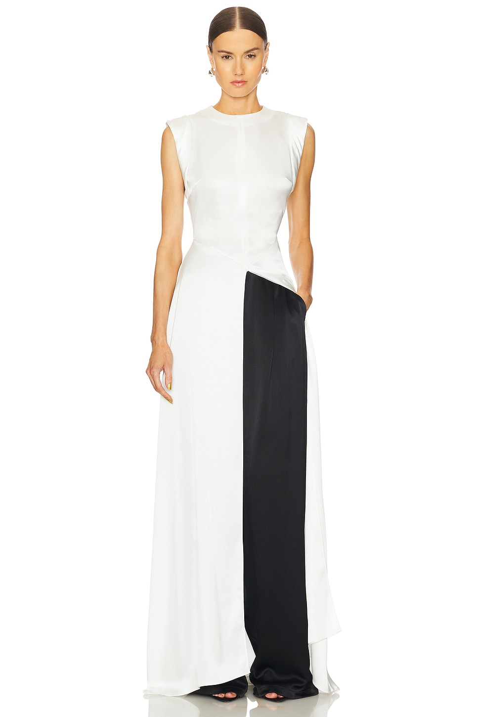David Koma Long Satin Blouse