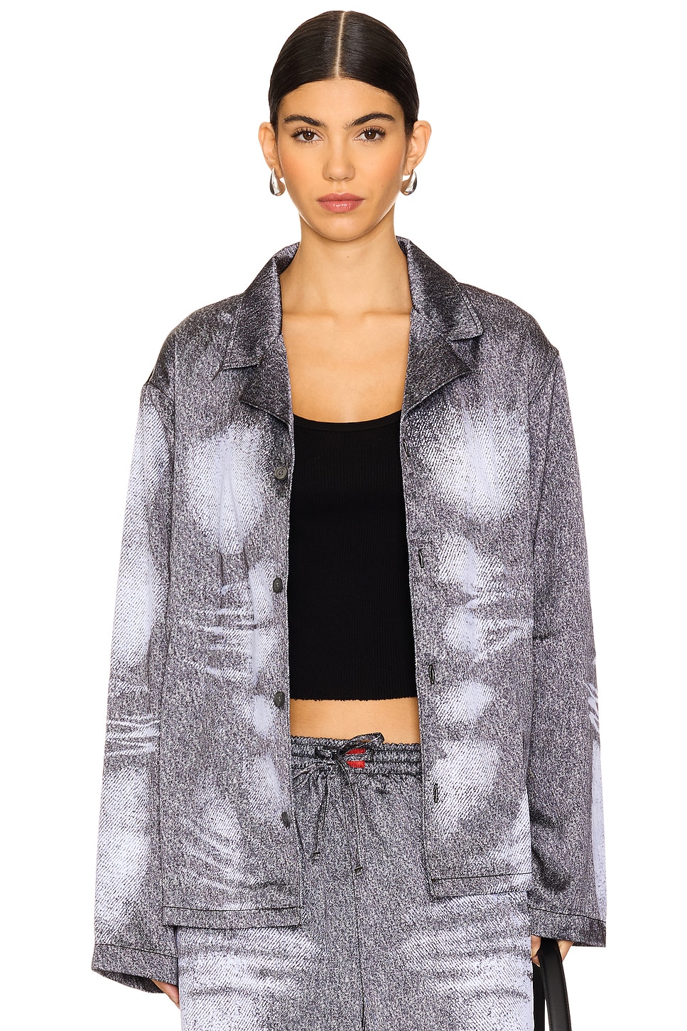 Diesel X Savage X Fenty Stains And Trompe Sleep Top in Dusty Blue