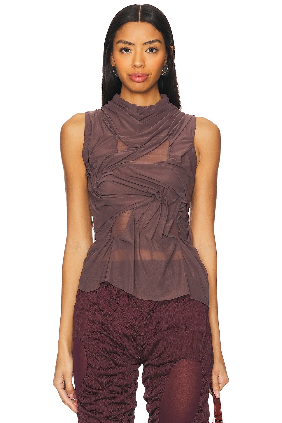 Di Petsa Wetlook High Neck Top