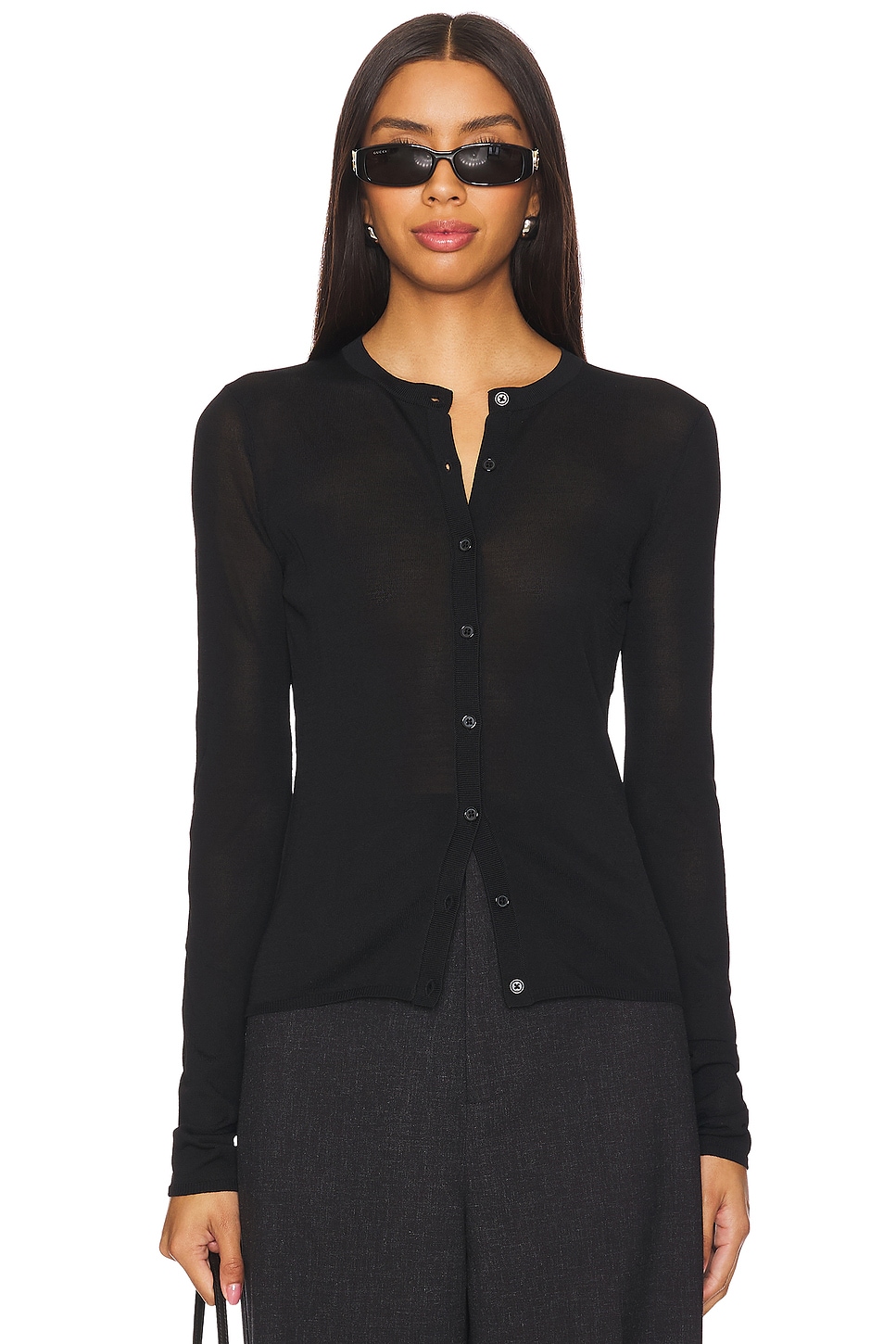 EAVES Alexander Sheer Knit Cardigan