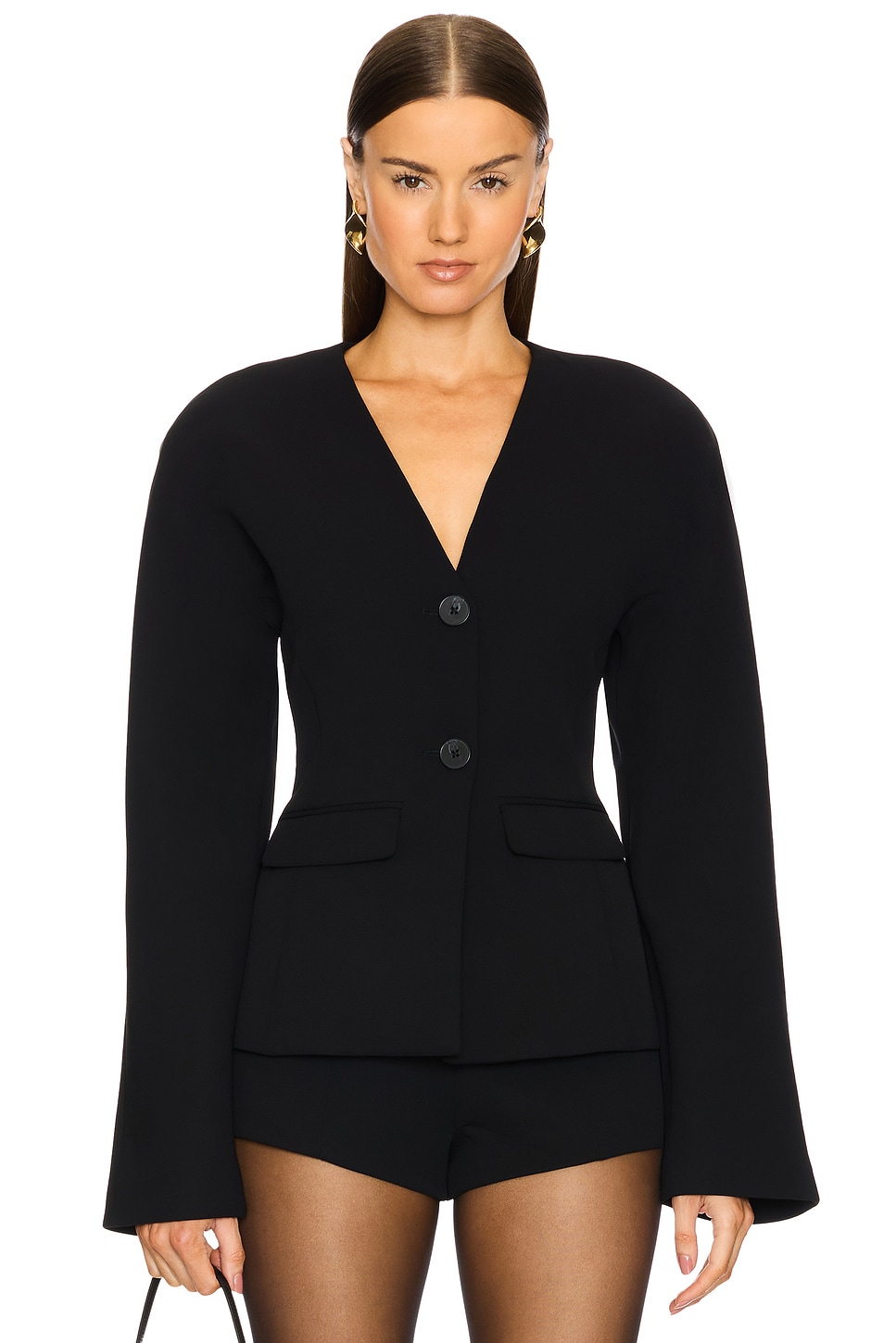 EAVES Gal Polished Crepe Blazer