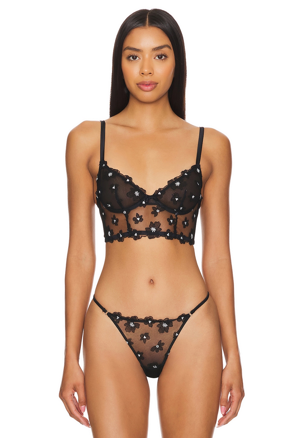 fleur du mal Petal Longline Bra