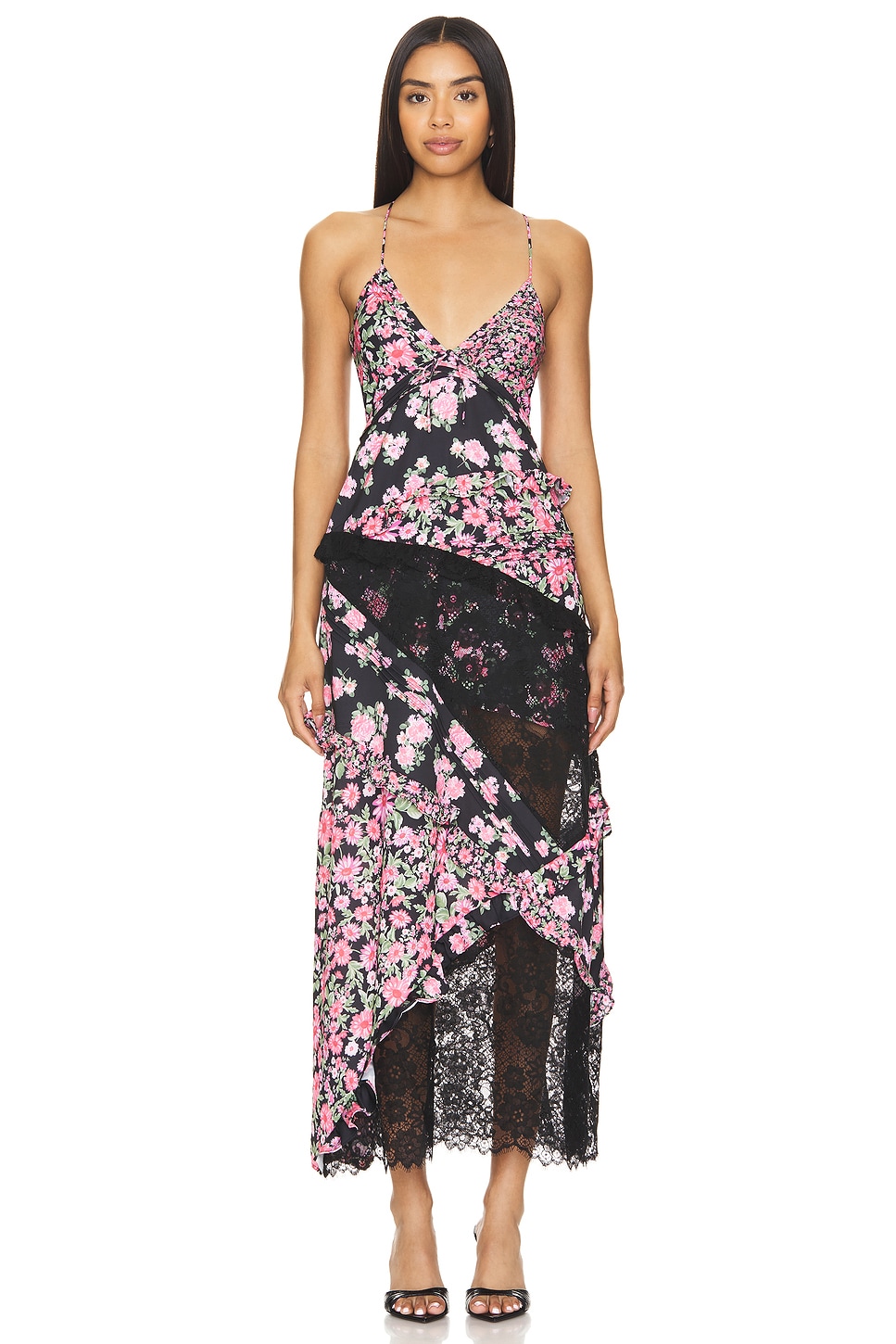 For Love & Lemons Rosalyn Maxi Dress