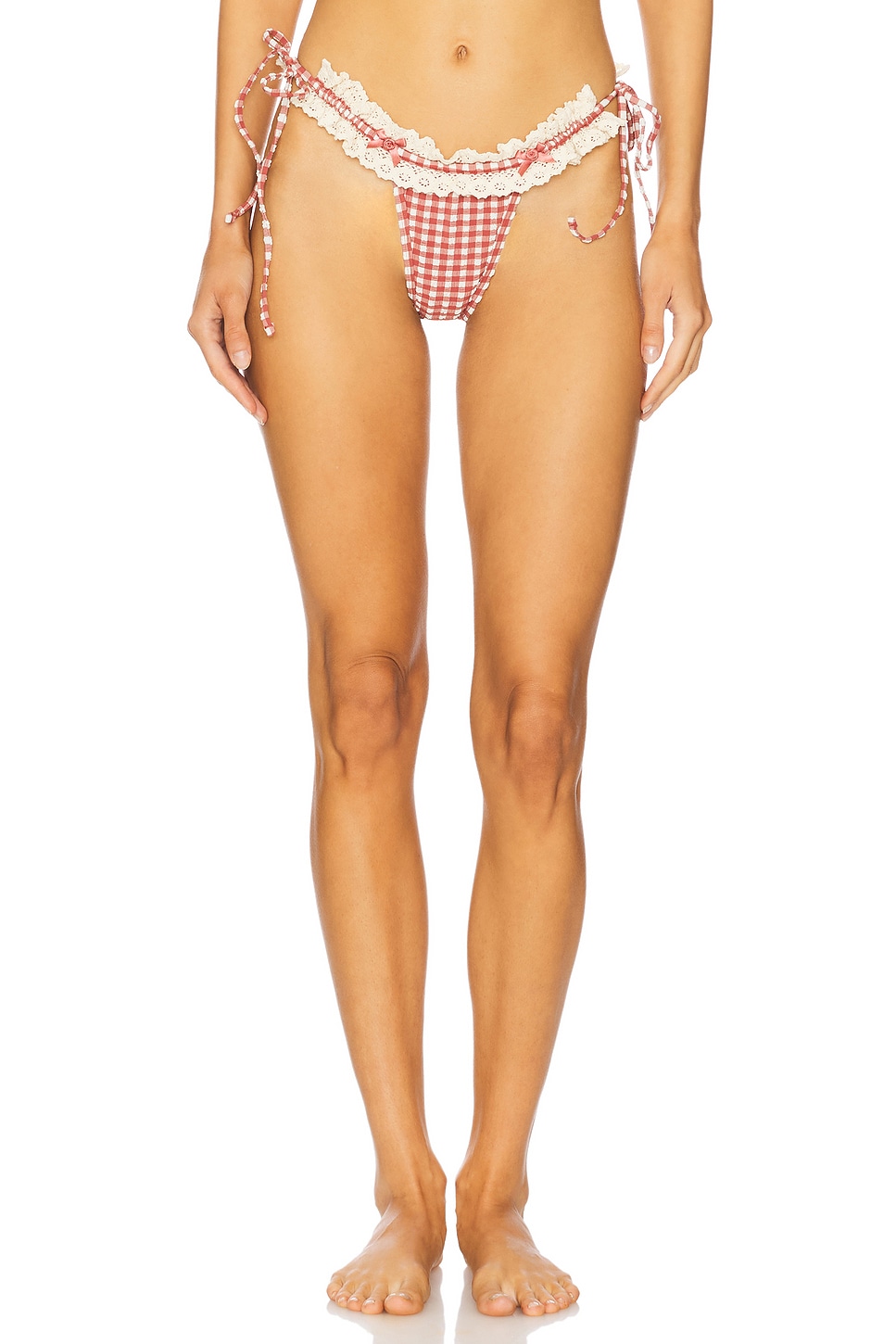 For Love & Lemons Ginham Bikini Bottom