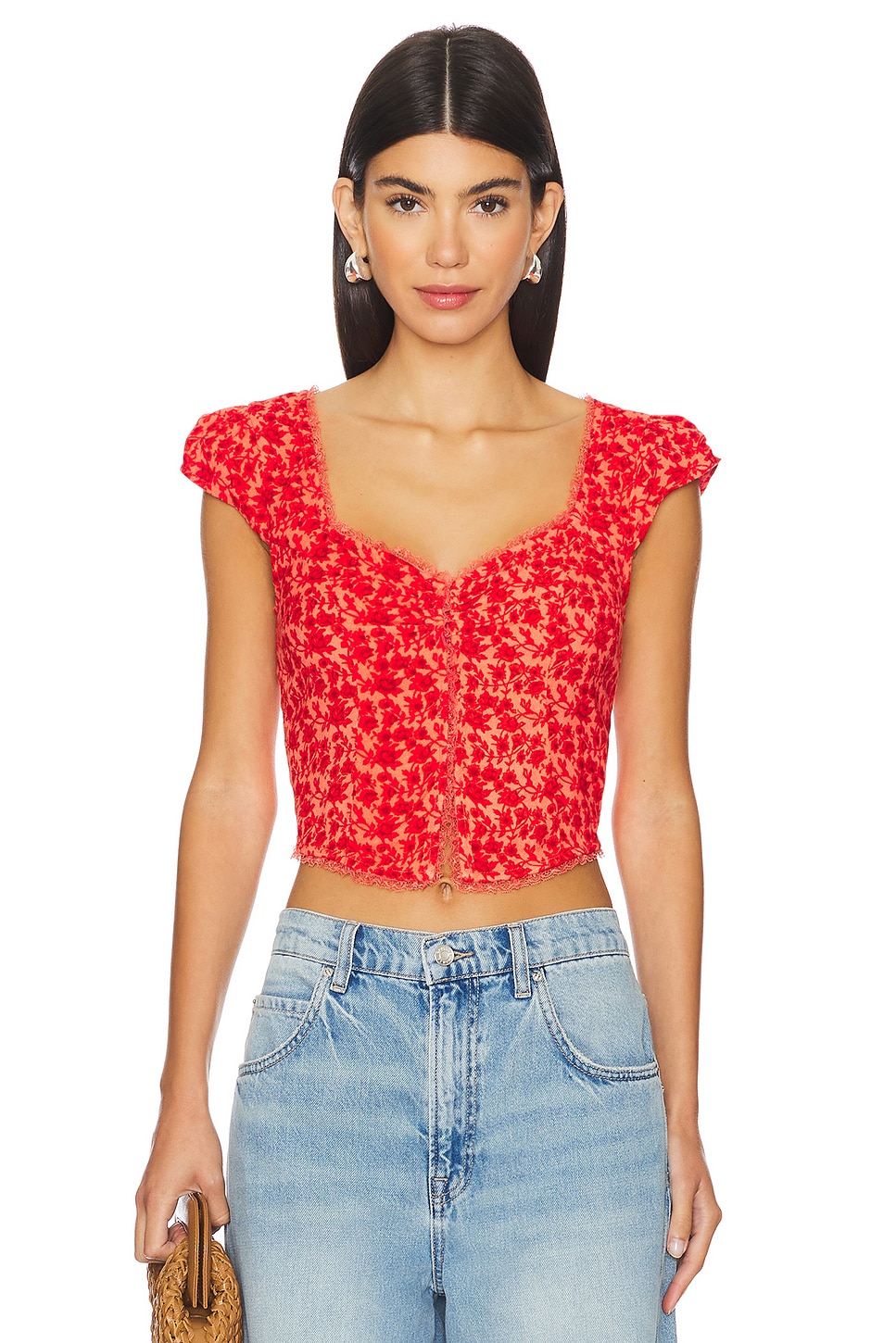 Free People Faye Printed Top