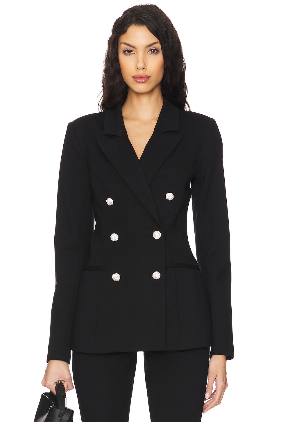 Good American Embellished Double Breasted Blazer