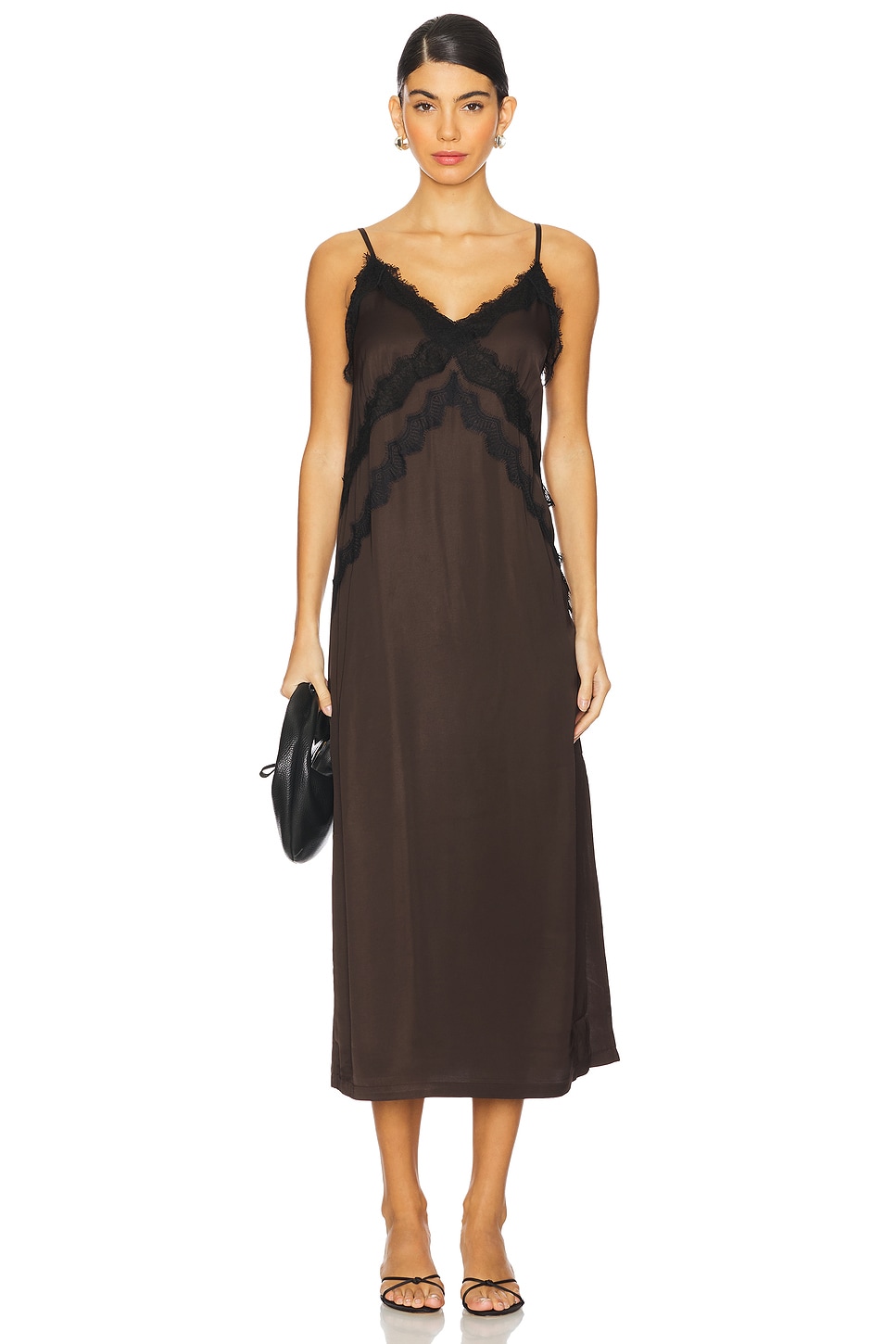 Gestuz Sachi Slip Dress in Mole