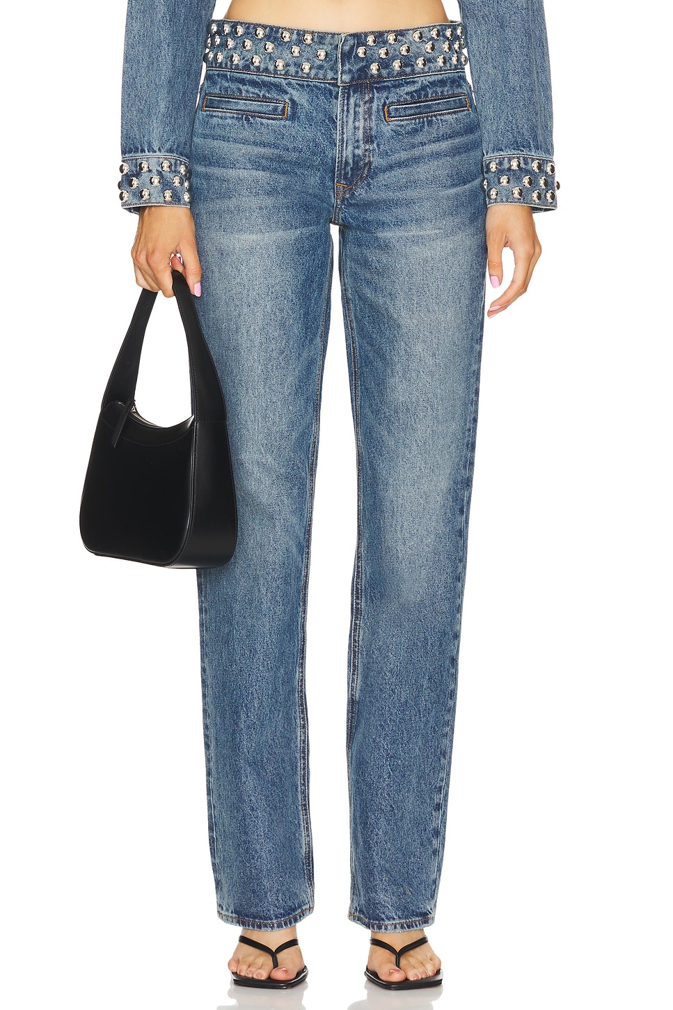 GRLFRND Leandra Low Rise Straight Leg Jean