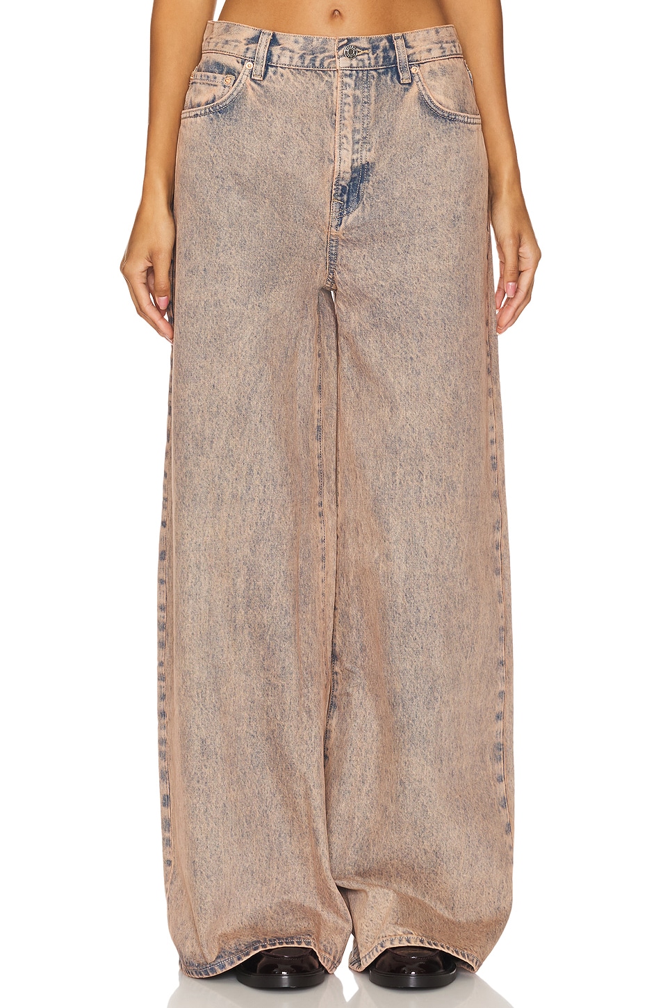 GRLFRND Luna Mid Rise Baggy Wide Leg