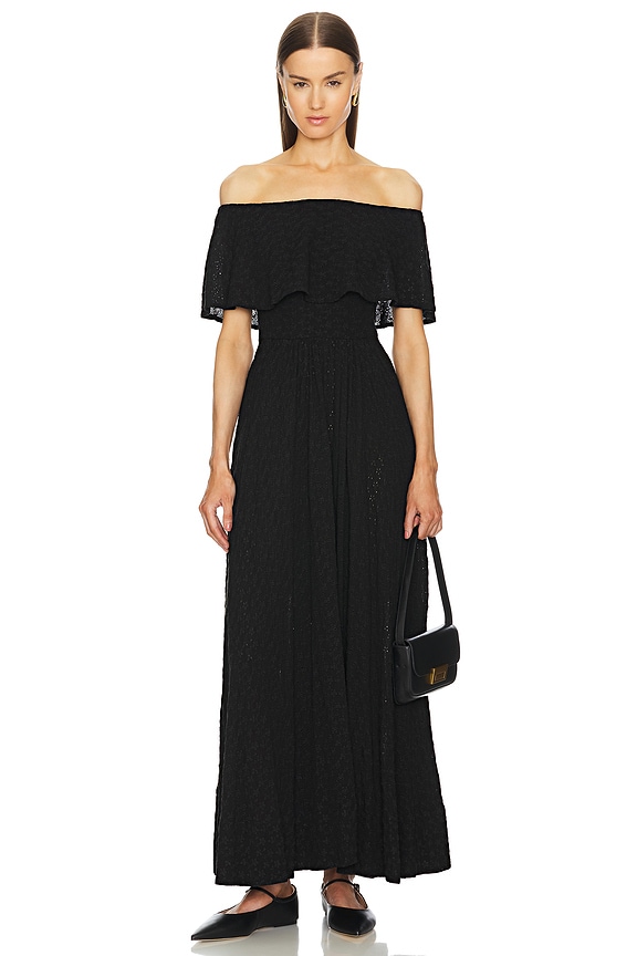 Helsa Petite Eyelet Garden Midi Dress