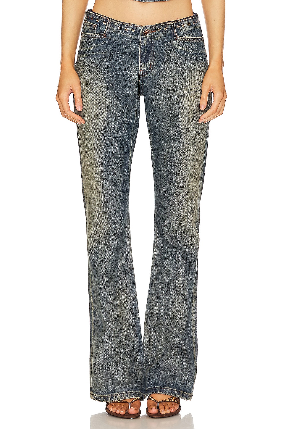 Jaded London Whipstitch Low Rise Straight