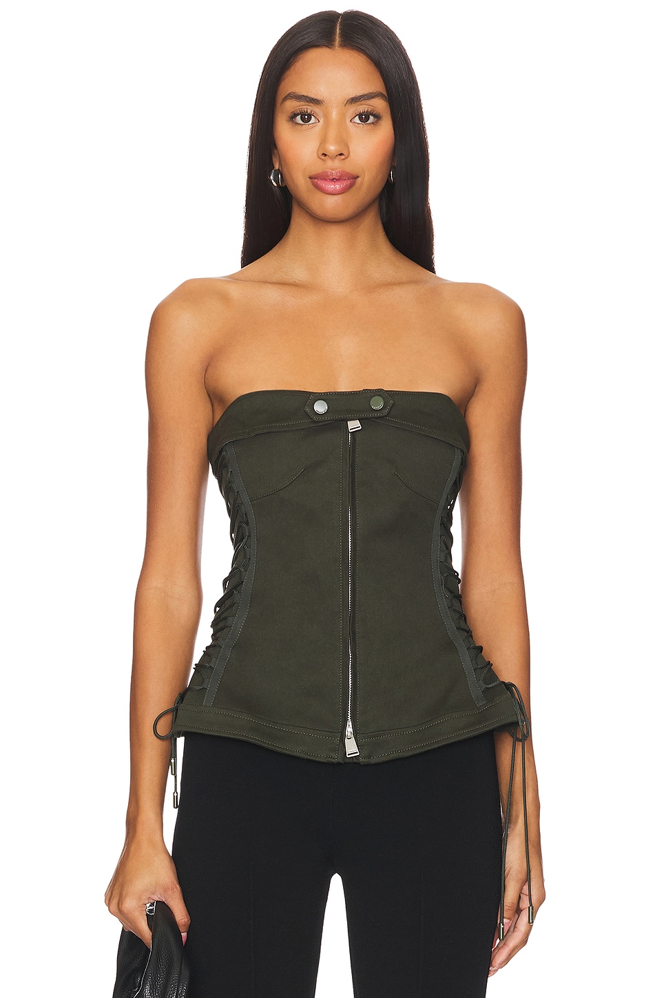 SIMKHAI Sasha Zip Up Bustier