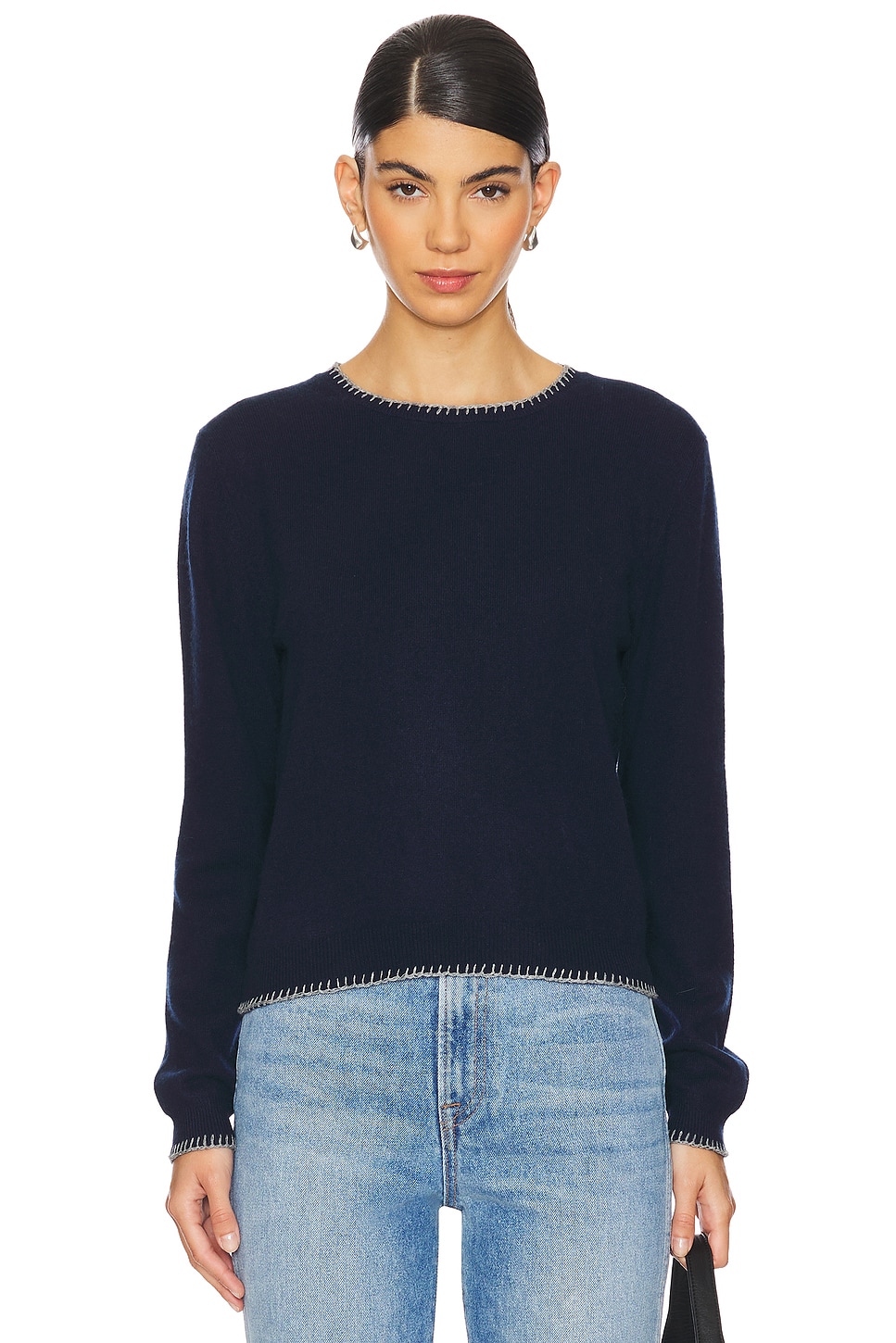 JUMPER 1234 Blanket Stitch Crew