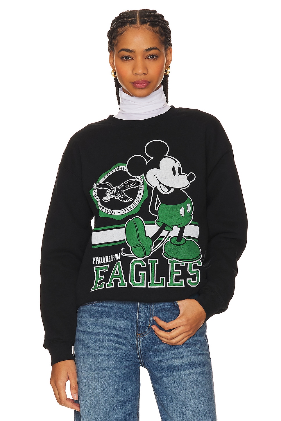 Junk Food Eagles Mickey Crewneck