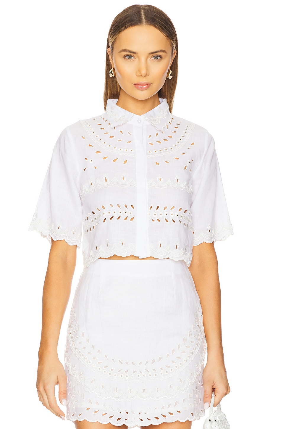 Karina Grimaldi Malaga Embroidered Shirt