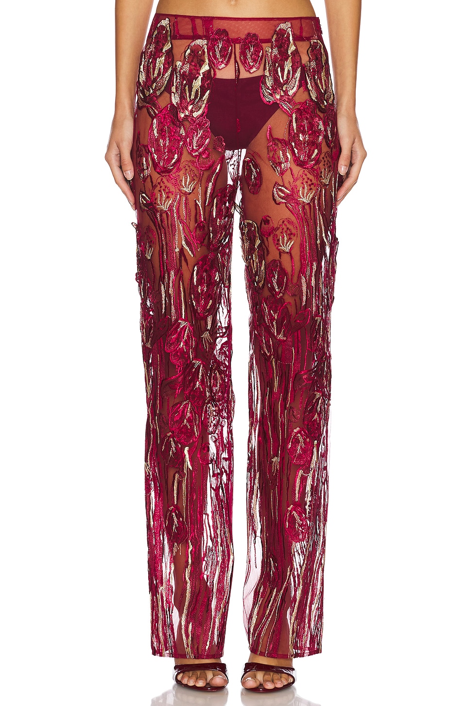Kim Shui Full Length Embroidered Pants