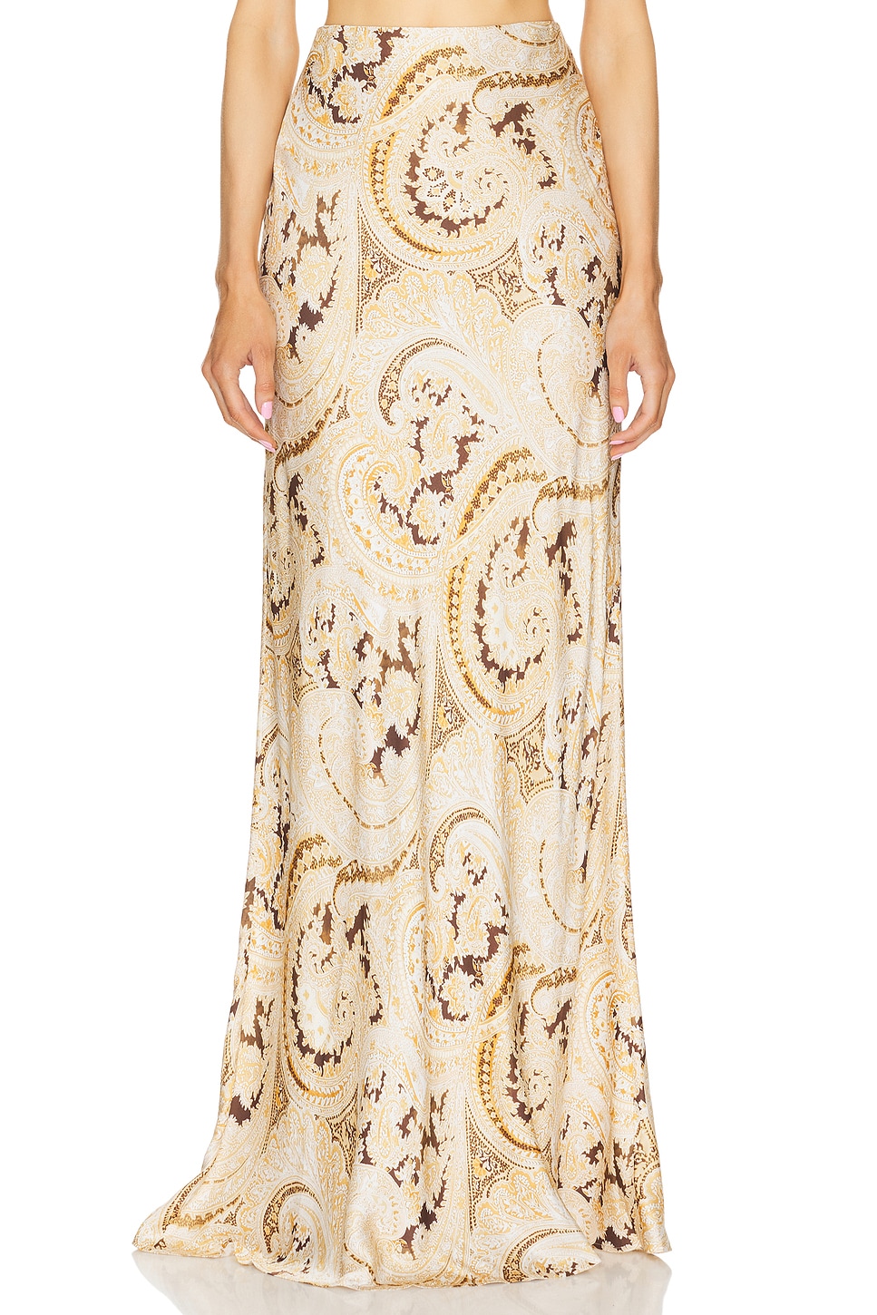 L'Academie Zeta Long Skirt in Ivory