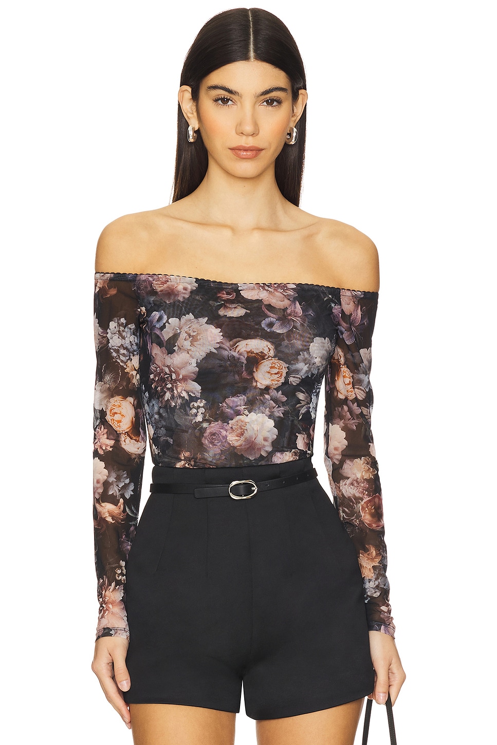 L'Academie Peonie Off Shoulder Bodysuit