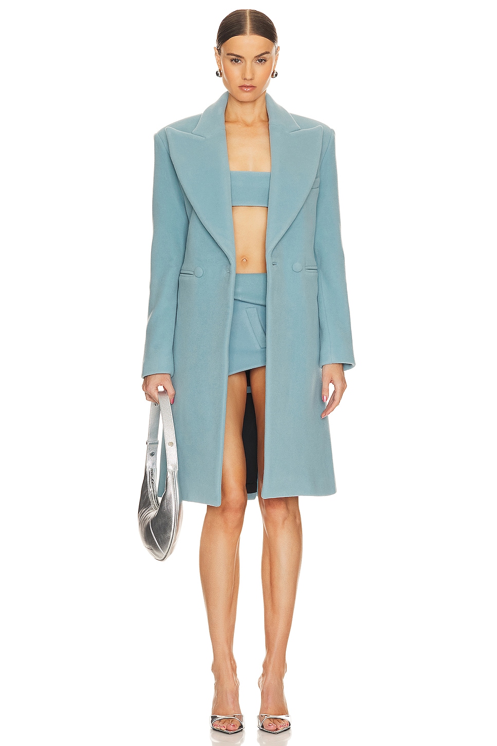 LaQuan Smith Oversized Double Faced Wool Coat