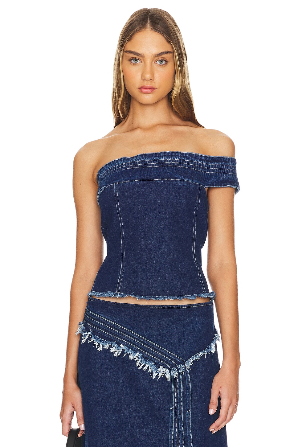 LIONESS Mademe Denim Top