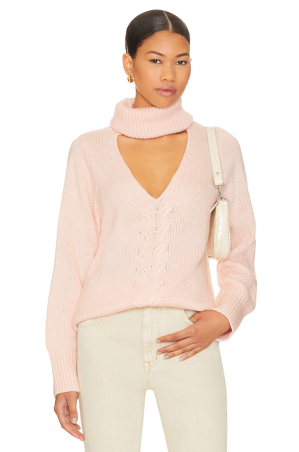 Lovers and Friends Deidra Cut Out Turtleneck Pullover