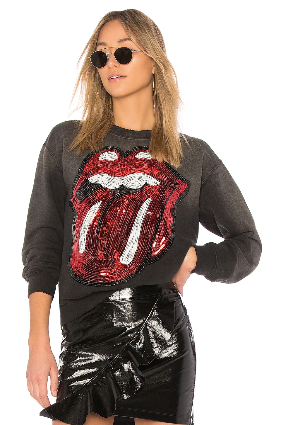 Madeworn Rolling Stones Sequins Sweatshirt