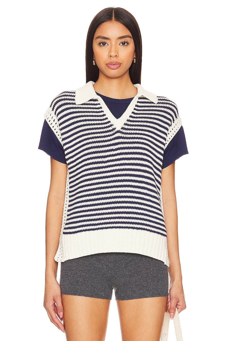 Michael Stars Torrance Collared Sweater Vest