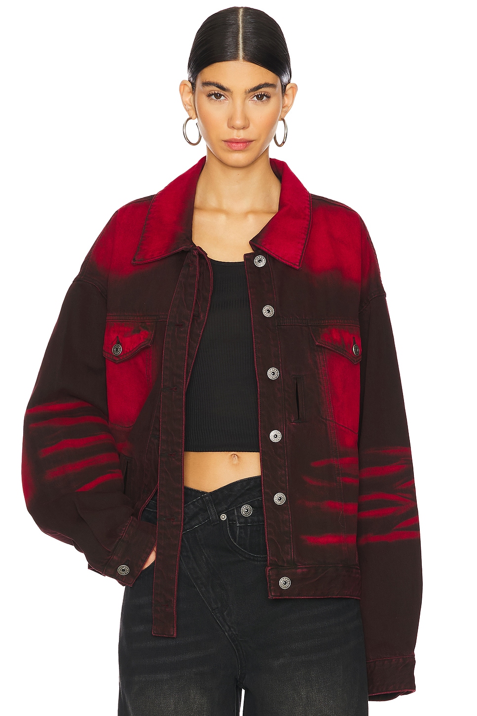 MARRKNULL Wrapped Denim Jacket