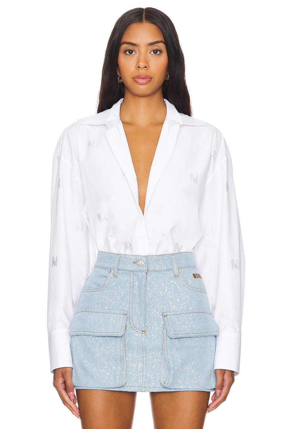 MSGM Crystal Logo Shirt