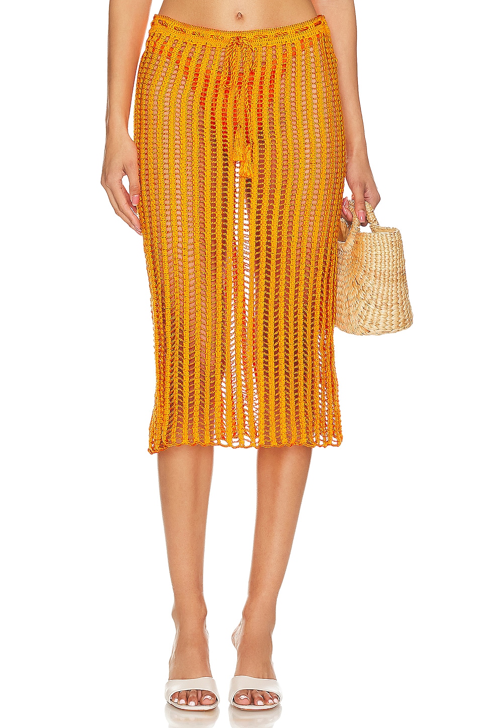 My Beachy Side X Revolve Crochet Midi Skirt