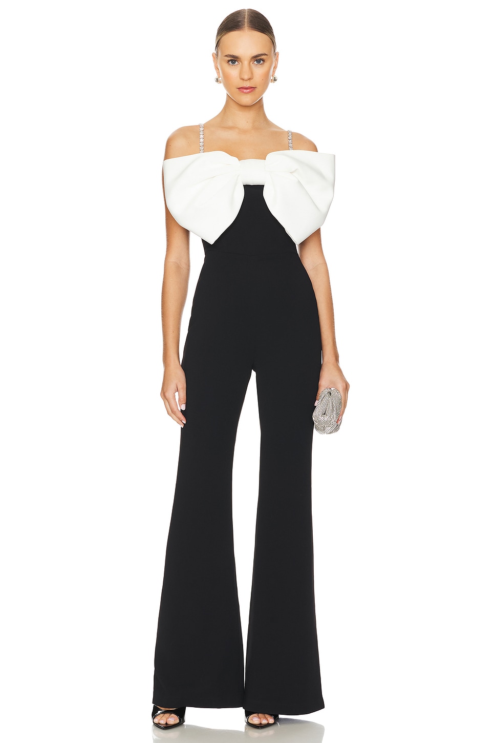 Nadine Merabi Bow Off The Shoulder Jumpsuit