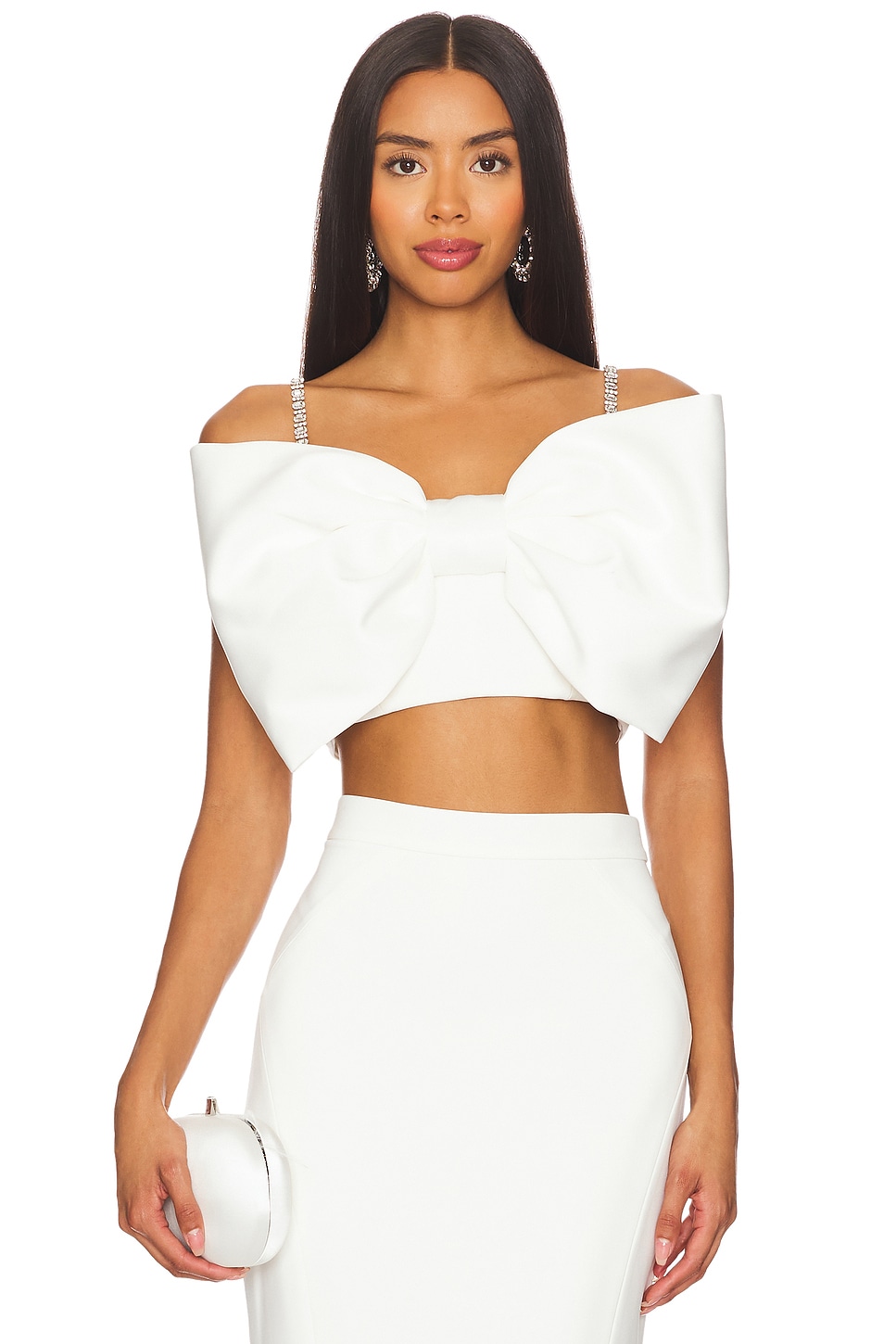 Nadine Merabi Structured Bow Top