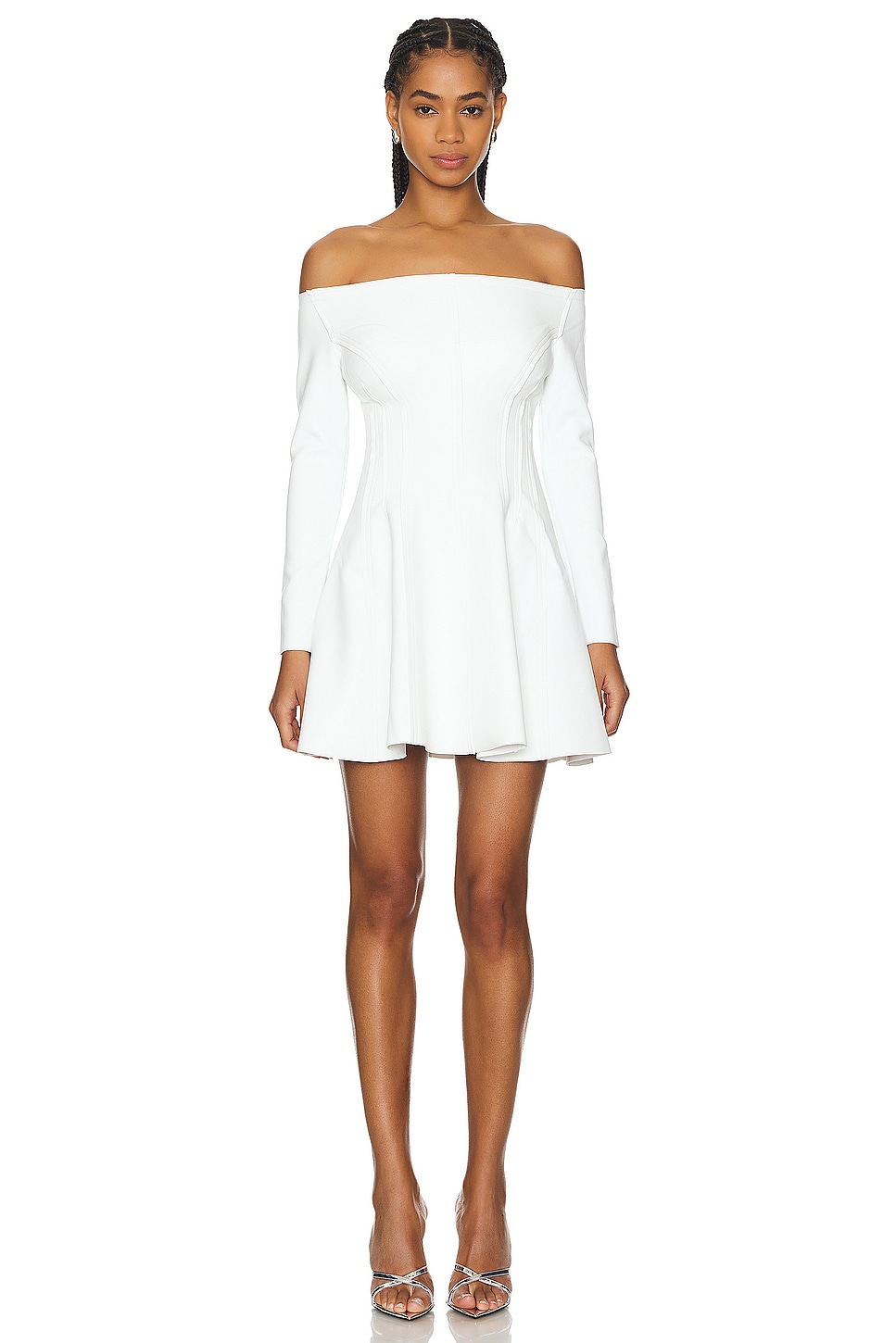 Norma Kamali Off Shoulder Grace Mini Dress