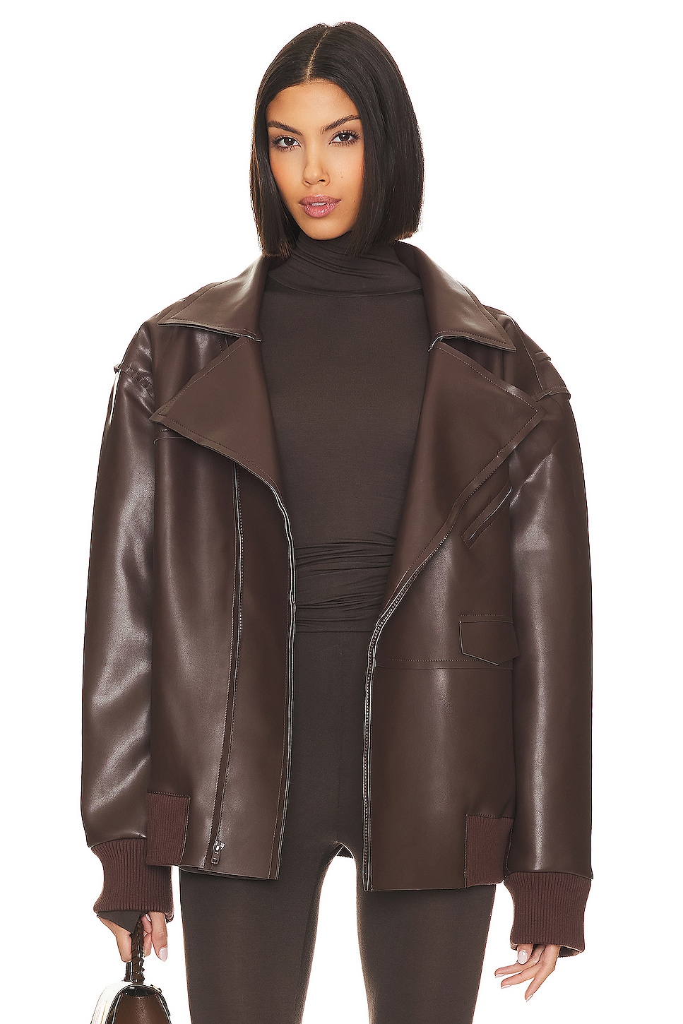 Norma Kamali Oversized Moto Jacket