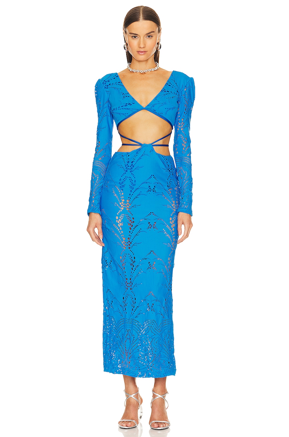 PatBO Stretch Lace Maxi Dress