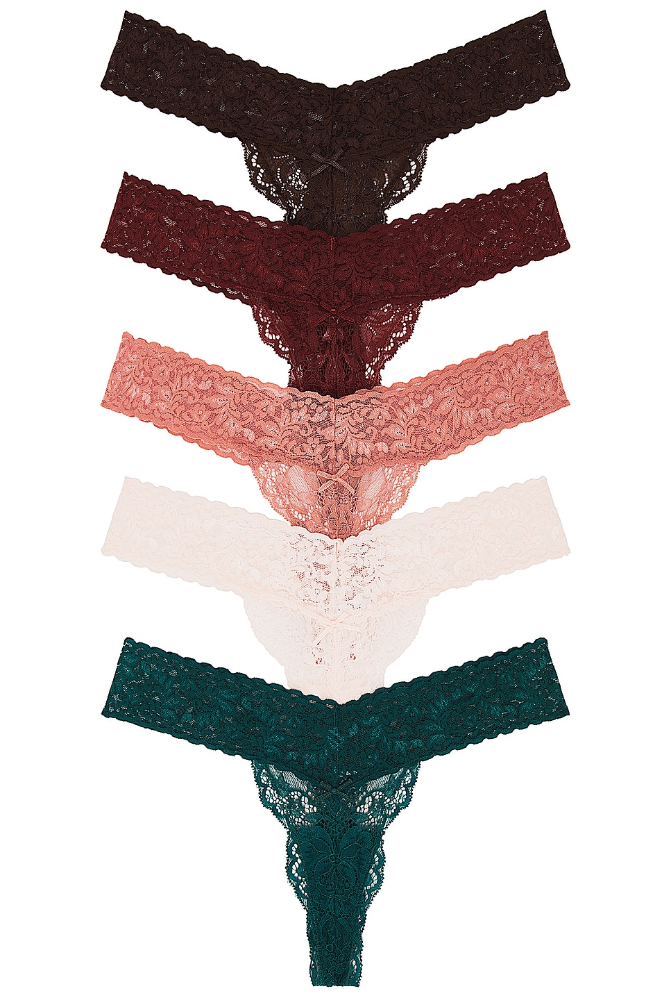 Privacy Please Violet Lace Thong 5 Pack