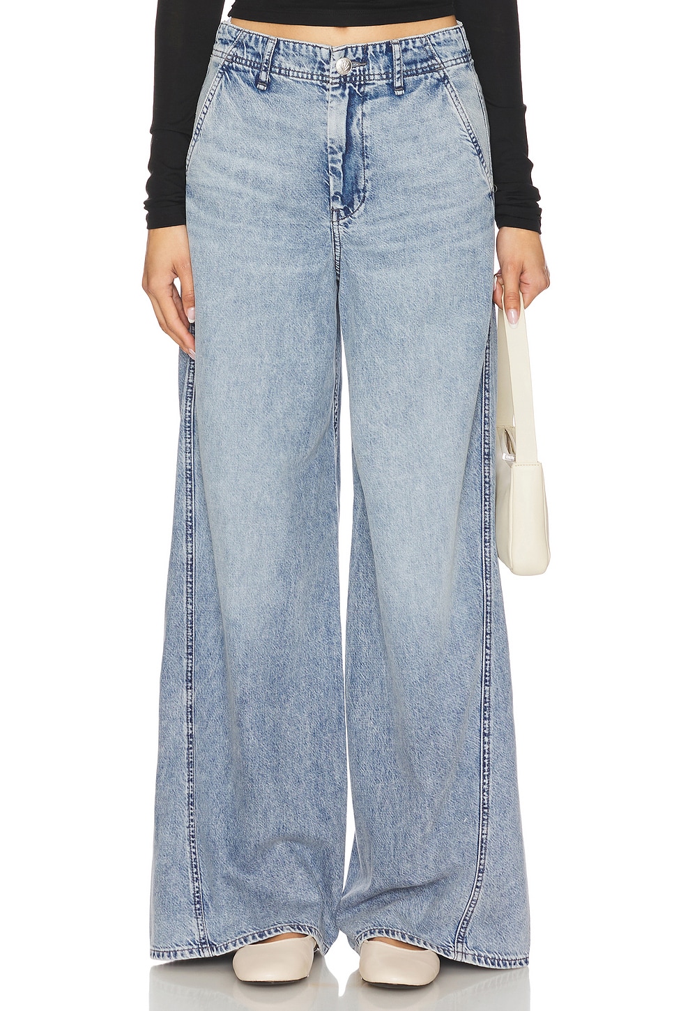 Rag & Bone Featherweight Tailored Sofie Full Length Wide Leg