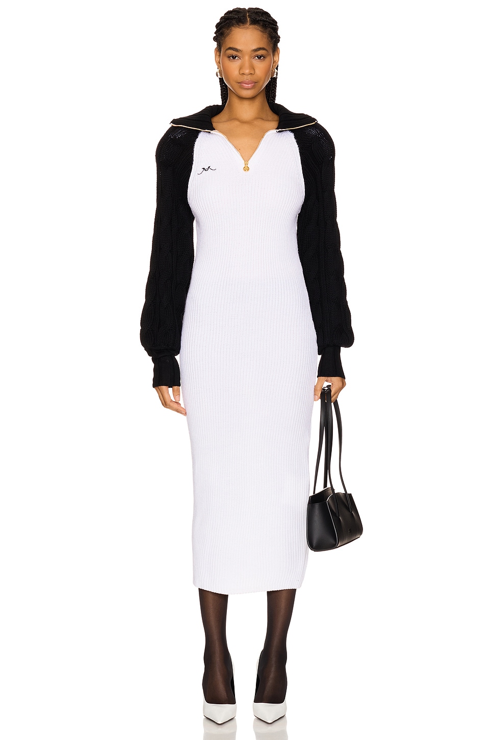 Rowen Rose Turtleneck Raglan Knit Dress
